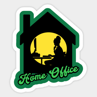 Home office green Sticker